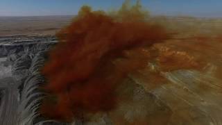 Blasting Emissions and Orange Cloud at Powder River Basin Coal Mine [upl. by Larok]