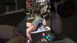 Natasha Aughey 60lbs incline workout [upl. by Ardnosak591]