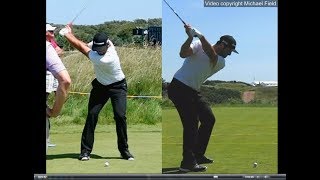 Jon Rahm golf swing  Long Iron faceon amp downtheline July 2017 [upl. by Alexandros]