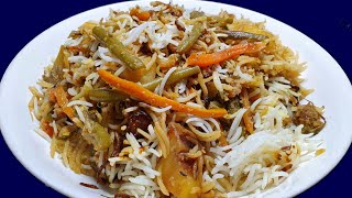 Mauritian Cuisine Easy Vegetable Biryani Recipe  Briani Légumes Mauricien [upl. by Kcirrem981]