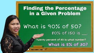 FINDING THE PERCENTAGE IN A GIVEN PROBLEM [upl. by Jacobson317]