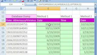 Excel Magic Trick 312 Extract Date amp Time From Text String [upl. by Buehrer]