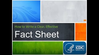 How to Write a Clear and Effective Fact Sheet [upl. by Asher]