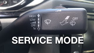 Volkswagen JettaGolf Wiper Service Mode How to [upl. by Meenen]