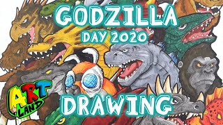 GODZILLA DAY DRAWING VIDEO [upl. by Jona]