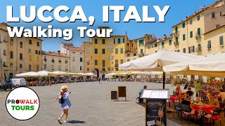 Lucca Italy Walking Tour  4K  With Captions [upl. by Gerfen380]