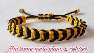 COMO HACER UNA PULSERA NUDO PLANO MUY FACIL  DIY 2018  TUTORIAL [upl. by Alyehc136]