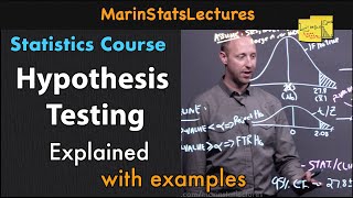 Hypothesis Testing Explained  Statistics Tutorial  MarinStatsLectures [upl. by Laehcym]