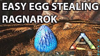 Stealing Wyvern Eggs Solo in Ragnarok the Easy Way Ark Survival Evolved How to and Tips [upl. by Gerianna]