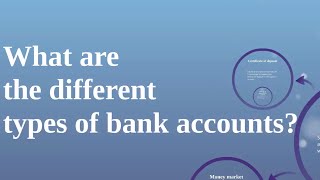 What are The Different Types of Bank Accounts [upl. by Nylesoy]