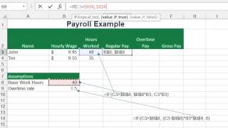 Regular and Overtime Pay using the IF function [upl. by Mavilia497]