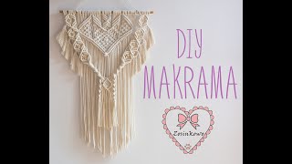 Makrama ścienna w stylu boho DIY  boho macrame tutorial [upl. by Adyl959]