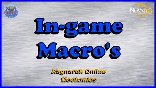 Ingame Macro Commands  Ragnarok Online [upl. by Egide]