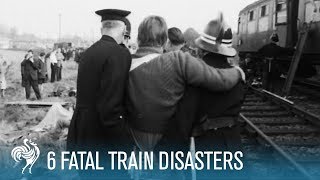 6 Fatal Train Disasters  British Pathé [upl. by Frager]