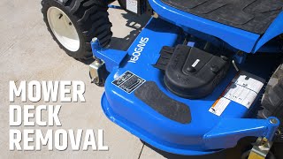 How to Remove a Mower Deck from a New Holland Tractor  Burnips Under the Hood [upl. by Artimed571]