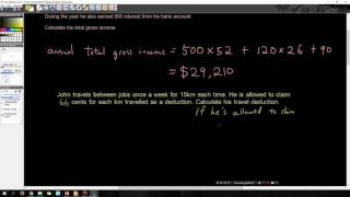 Maths A Tax lesson 2 Taxable income  Gross Income  Deductions [upl. by Artaed]