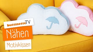 Motivkissen nähen  Tutorial  buttinette TV NÄHEN [upl. by Eatnuahs]