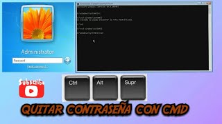 Quitar Contraseña de Inicio en Windows 7 Fácil Con cmd  Como Quitar Contraseña Sin usb y Sin Disco [upl. by Wesley]