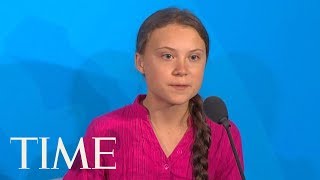 Greta Thunberg Delivers Emotional Speech During UN Climate Summit  TIME [upl. by Bibi511]