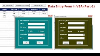 Data Entry Form In VBA PART1 [upl. by Ketty]