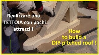 Come realizzare una TETTOIA 1° PartePensilina fai da te How to do a small pitched roof 1st Part [upl. by Placeeda]