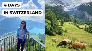 SWITZERLAND IN 4 DAYS  VLOG  my tips amp our itinerary [upl. by Jaquiss353]