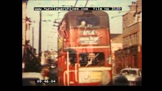 Trolleybuses 1950s  Film 3120 [upl. by Emiolhs]