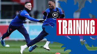 Sprint Races Foden’s TwoTouch Skills amp Prowsey’s Finishing 🎯  Inside Training  England [upl. by Varipapa]