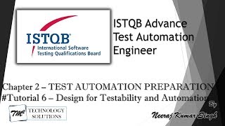 ISTQB Test Automation Engineer  23 Design for Testability and Automation  ISTQB Tutorials [upl. by Aridni]