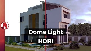 How to use DOME LIGHT and HDRI for Exterior Lighting  Vray for Sketchup [upl. by Hampton942]