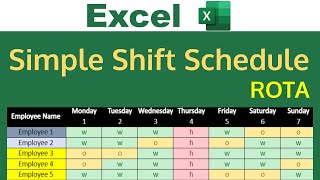 Idea to create Employee Shift Schedule in Excel [upl. by Llertak803]