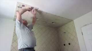 How to install tile on a ceiling [upl. by Maite]