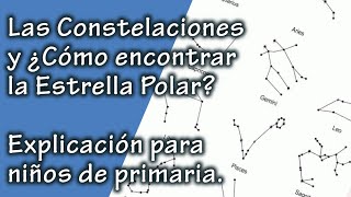 Las Constelaciones y ¿Cómo encontrar la Estrella Polar  Explicación para niños [upl. by Sulamith]