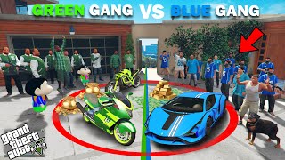 Shinchan Green Gang VS Franklin Blue Gang Ultimate Red Circle Challenge In GTA 5 [upl. by Brenna918]