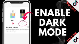 How To Enable DARK Mode On TikTok NEW UPDATE [upl. by Mord799]