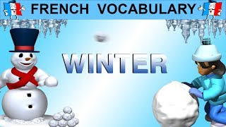 FRENCH WORDS  WINTER VOCABULARY [upl. by Finella362]