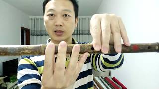 How to make sound and which note practice first on dizi flute（English subtitle）dantangflute [upl. by Melquist]