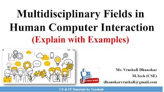 HCI 16 Multidisciplinary Fields in Human Computer Interaction [upl. by Sloan]