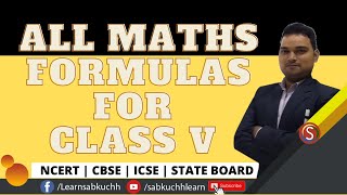 All Class 5 Maths Formulas  Area amp Perimeter Fraction Decimal Percentage BODMAS PEMDAS  CBSE [upl. by Rolfston]