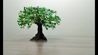 How to make paper tree  DIY Paper Tree Bonsai [upl. by Cheney]