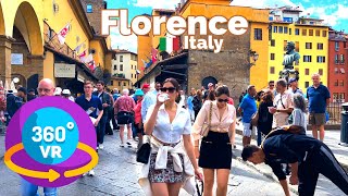 Florence Italy 🇮🇹  VR 360° 4K Immersive Walking Tour [upl. by Lovering331]