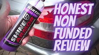 SHINE ARMOR FORTIFY Ceramic Polish  Sealant  Honest review [upl. by Rodl]