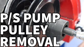 Power Steering Pump Pulley Removal [upl. by Rehnberg]