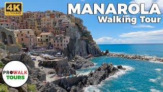 Cinque Terre Italy Walking Tour  Manarola 4K with Captions by Prowalk Tours [upl. by Krum]