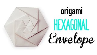 Origami Hexagonal Envelope  Pouch Tutorial  DIY  Paper Kawaii [upl. by Harehs994]