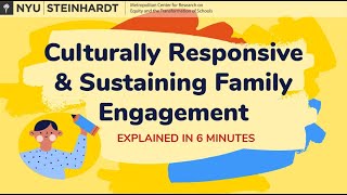 Culturally Responsive amp Sustaining Family Engagement Explained in 6 Minutes [upl. by Menon200]