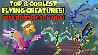 TOP 8 COOLESTBEST FLYING CREATURES Creatures of Sonaria [upl. by Guss]