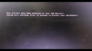 MSI Mboard usb device over current status detected will shutdown in 15 seconds Part1 [upl. by Ayahsey529]