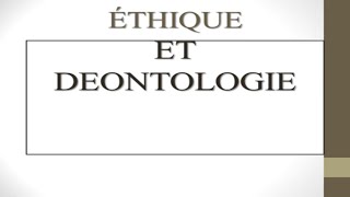 ÉTHIQUE ET DÉONTOLOGIE  morale  iade study [upl. by Laefar123]