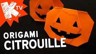 Origami citrouille Halloween 🎃 [upl. by Suoilenroc]